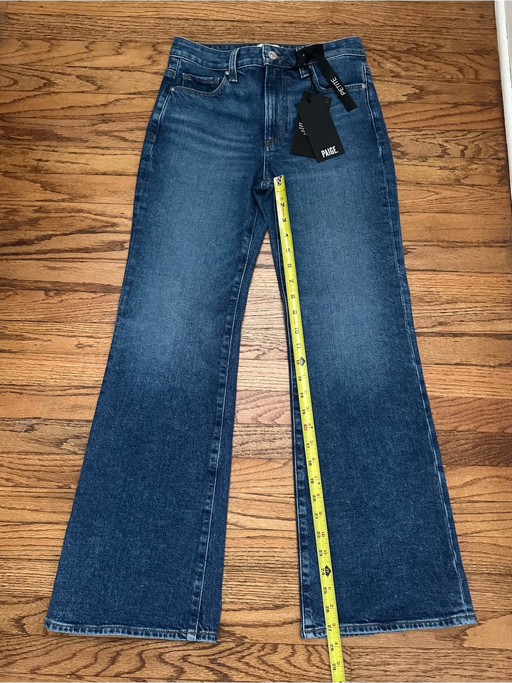 NWT PAIGE Sofia Petite Flare Jeans in Carver Wash - 24P